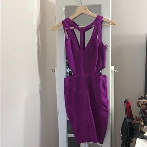 Purple bandage style cocktail dress. Size medium.